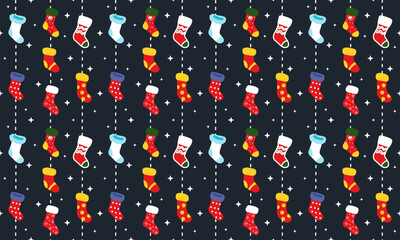 Christmas pattern, fabric pattern, holiday gift wrapping pattern, socks, christmas, vector, santa claus, xmas illustration, holiday sale, greeting card, new year background