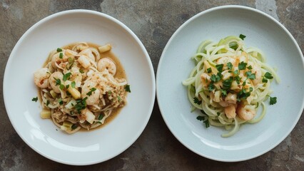 Creative seafood and celery apple salad tossed in tangy wasabi mayo