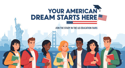 Your American Dream Starts Here Join the Study in the U.S. Education Fairs