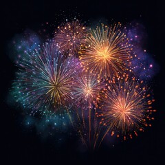 Fototapeta premium new year celebration fireworks design