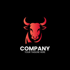 Bull Head Logo Powerful Animal and Strength Branding Icon