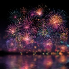 Fototapeta premium new year celebration fireworks design