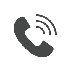 phone call icon vector on white background