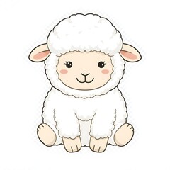 Obraz premium Fluffy Sheep Plush Toy Vector pt2