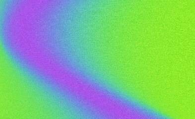 Glowing noise texture on green purple gradient background with grainy blur wave and soft abstract layout