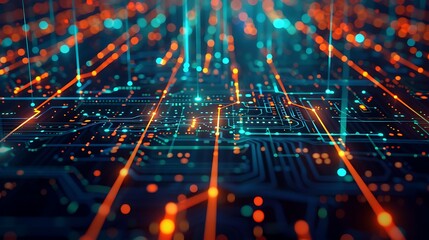 A vibrant fusion of technology, science, and design, featuring digital patterns, abstract shapes, and futuristic concepts. Dynamic waves, geometric grids, and colorful stunning fractals