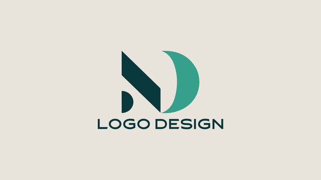 Elegant ND Monogram Logo | Modern Minimal ND Letter Branding for Startups and Corporate Identity