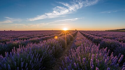 Fototapeta premium Colorful plants thriving in a warm summer landscape