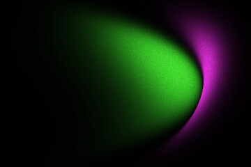 Grainy blurred gradient background with glowing purple green shape on black, abstract banner cover design