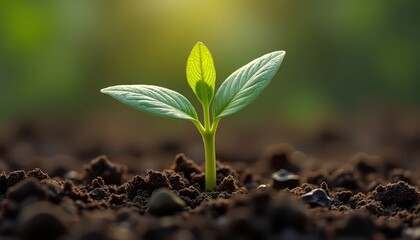 Plant Growing in Soil