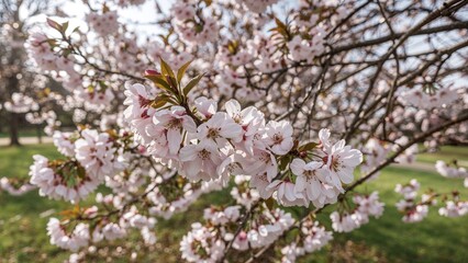 Obraz premium Pink flowers blossoming in an outdoor garden