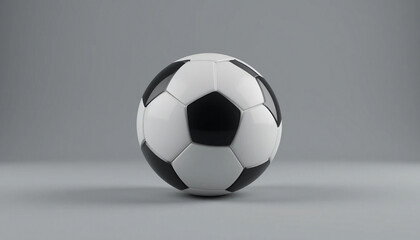 Classic soccer ball with black and white panels, perfect for sports designs, team logos, or athletic promotions, evokes energy, competition, and a love of the game, ideal for soccer themed campaigns