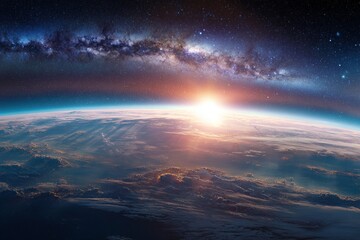 sunrise over the earth