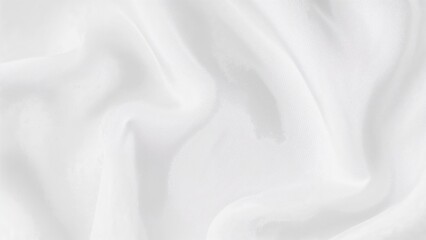 Obraz premium Macro shot highlighting the delicate texture and light folds of a smooth white cloth.
