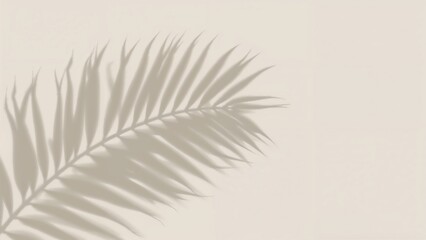 Subtle Silhouette of Palm Foliage Against a Warm, Neutral Backdrop