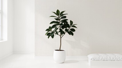 Fototapeta premium Indoor Fiddle Leaf Fig Plant