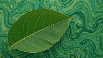 Obraz premium Leaf illustration with smooth, attractive lines