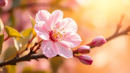 Obraz premium pink cherry blossom