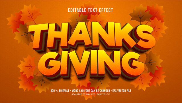 thanks giving editable text effect