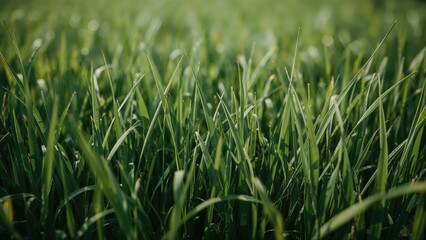 Obraz premium Fresh verdant lawn environment