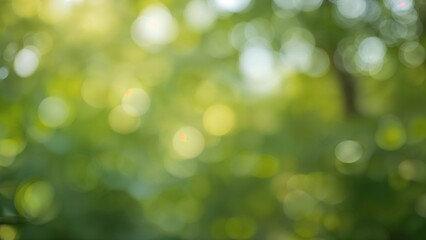 Blurred green natural scenery in soft focus