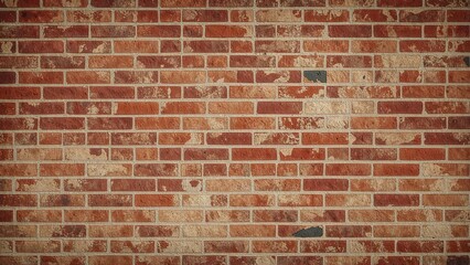 Fototapeta premium Distressed red brick surface backdrop featuring blank space