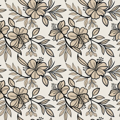 Floral arrangement seamless repeat for fabric, textile, wallpaper and surface