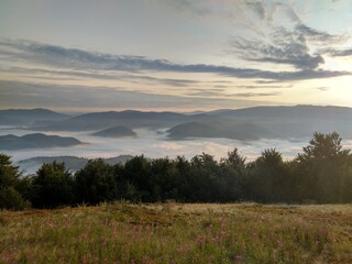 sunrise in the mountains