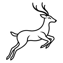Minimalist Line Art Leaping Deer Vector Illustration
Minimal Deer Line Drawing, Elegant Leaping Deer Outline Art, Modern Line Art Wildlife