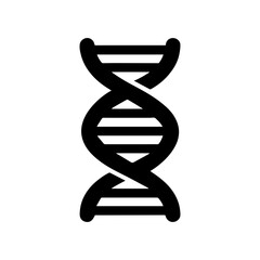 DNA spiral molecule outline vector icon isolated on white background Deoxyribonucleic acid