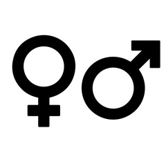 Gender icon vector design Male female sign of gender equality icon Vector illustration