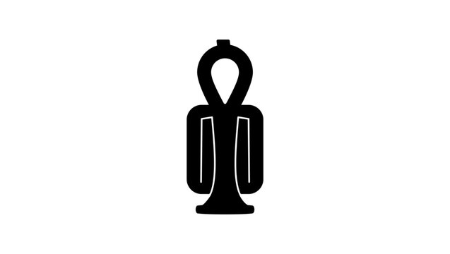 The Tyet Symbol of Feminism,black isolated silhouette
