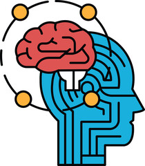 A brain with a maze on it