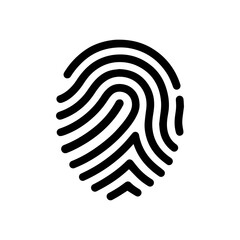 Fingerprint Identification Line Icon Vector illustration.
