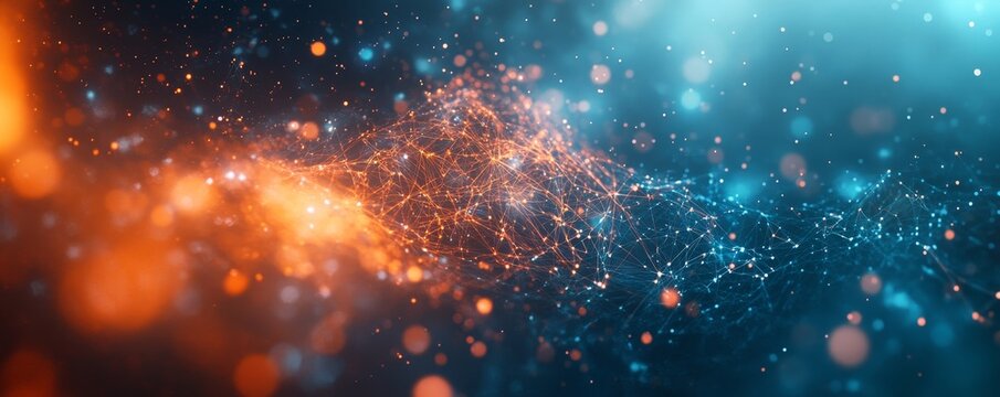 Abstract visual representation of artificial intelligence, exploring the concept of machine learning and advanced technology, Generative AI
