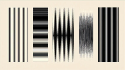 Stylish Black and White Minimal Geometric Vector Set, Retro Modern Graphic Elements

