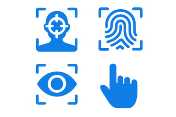 Security features for biometric authentication include face recognition, fingerprint scanning, eye detection, and touch input methods