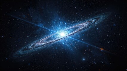 Traveling through space at light speed. Image components provided by a space agency.