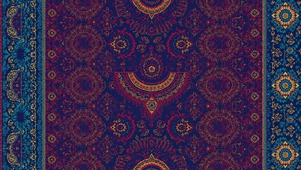 Fabric Art Featuring Digital Motif and Border