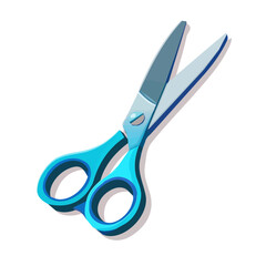 My Simple flat 2D icon school scissors isometric view isolated on a white background, vector, flat design, animation design, vector, simple flat 2D icon, minimalist design, vector design