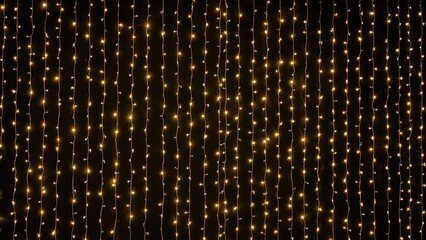 Vertical yellow LED lights shining brightly