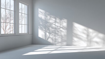 Fototapeta premium Elegant Shadow Overlay Effect with White Background