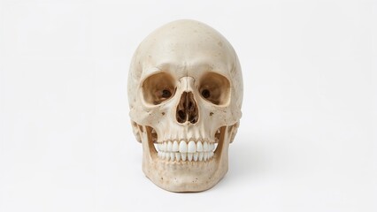 Basic anatomical cranial model against a white surface