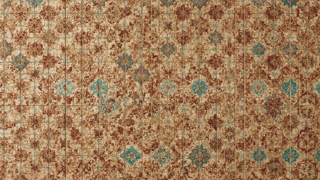 Decorative wall featuring small ceramic tiles