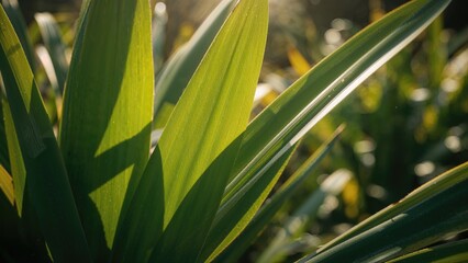 Obraz premium Scene of vast and stretched-out leaves