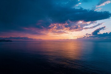 Fototapeta premium sunset over the ocean