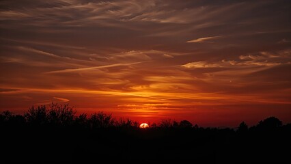 Fototapeta premium Crimson Evening Sky
