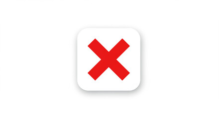 Obraz premium Red Cross Symbol on White Background