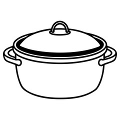 Cooking pot isolated on white background