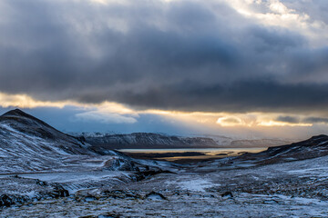 Panoramic View of Northern Icelandic Fjords
